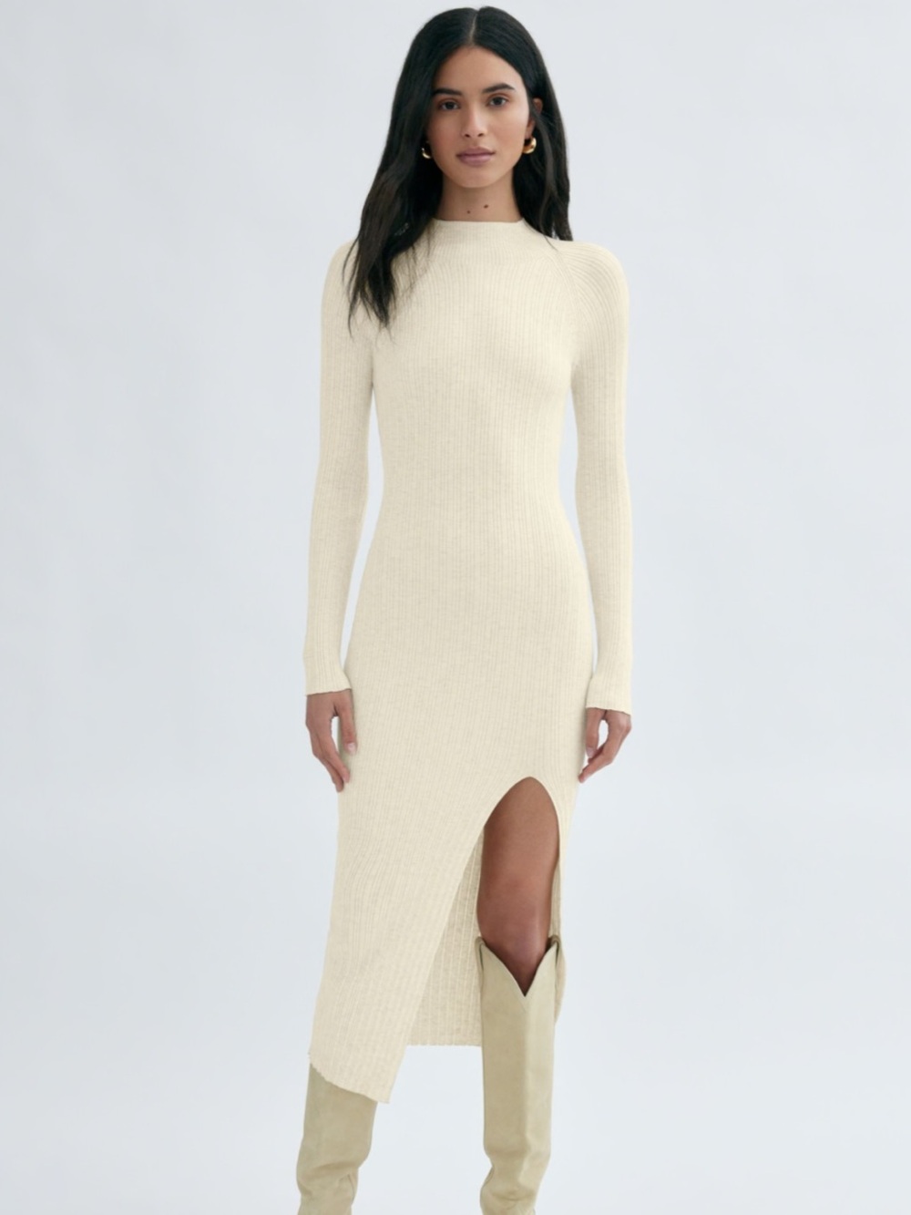 Aritzia Wilfred Alchemy Dress Heather Light Birch